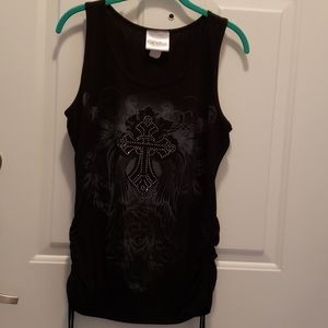 Black tank w/ embellished Maltese Cross